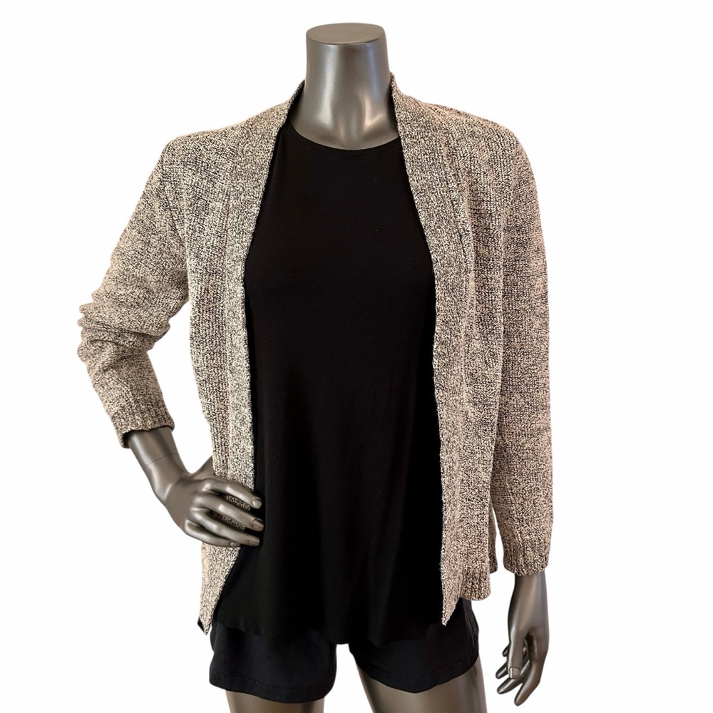 J Crew Black White Grey Sweater Cardigan